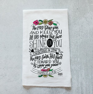 The Lord Bless You Tea Towel