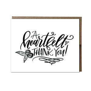 "A Heartfelt Thank You" card