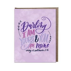 "Darling I am Yours" card