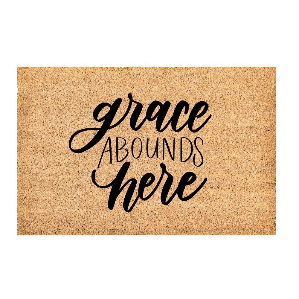 Grace Abounds Here Doormat